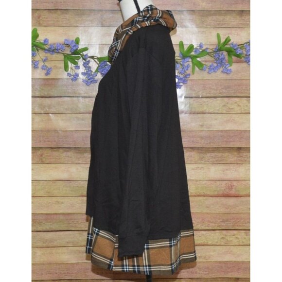 NWT Valolia Ladies Pullover Cowl Neck Long Sleeve Tunic Top Size XXL Faux Cardig - Picture 4 of 9